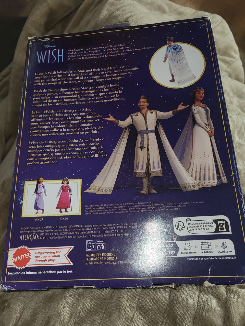 Nip Disney WISH King Magnifico & Queen Amaya Doll 2-Pack - White & Blue - Picture 2 of 2